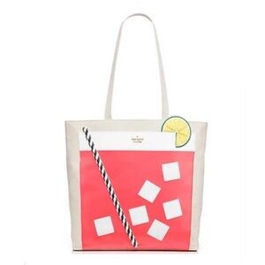 Kate Spade Red and Cream Tote Bag